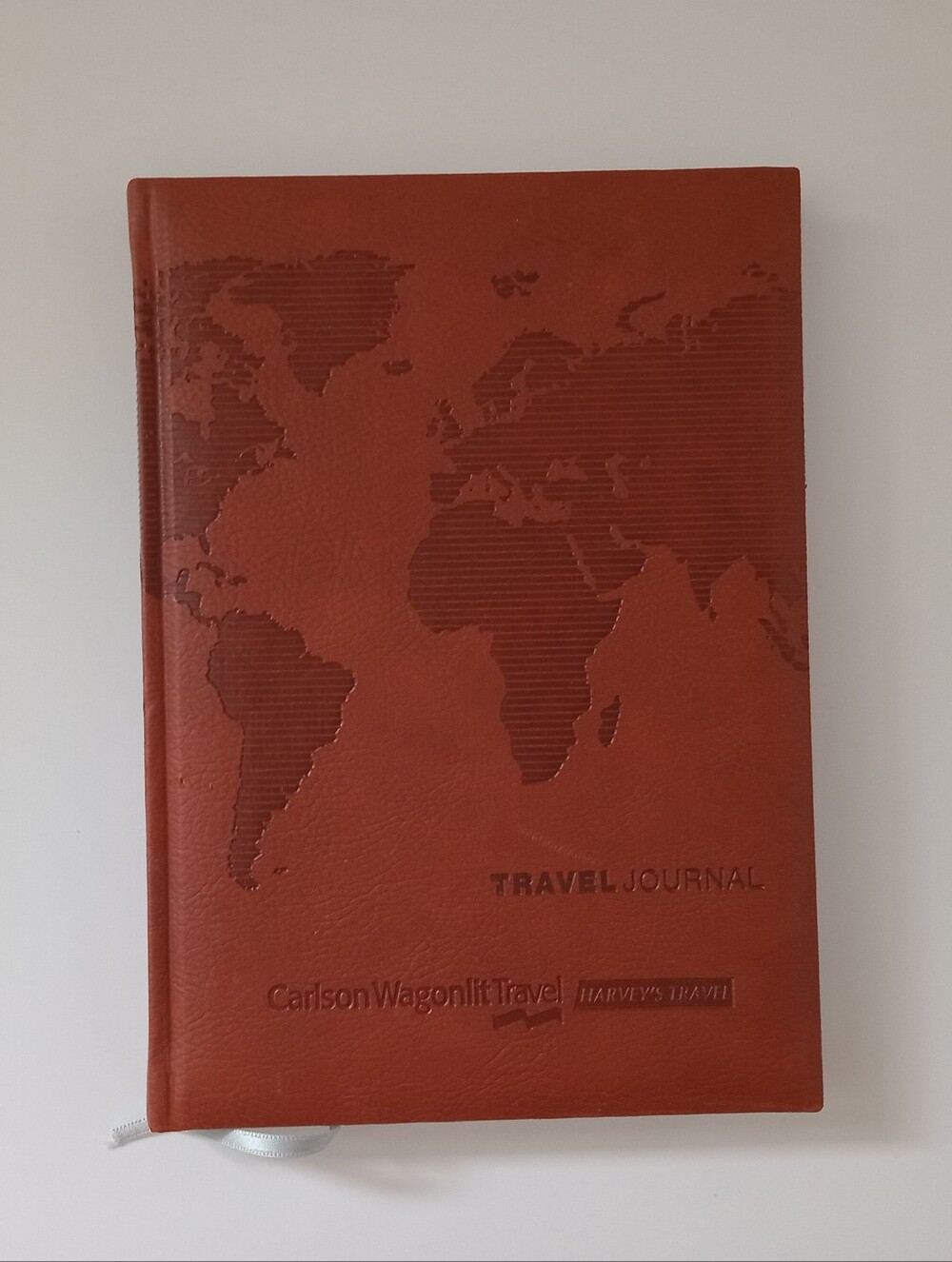 Castelli Travel Journal Made in Italy Embossed World Map Carlson Wagonlit